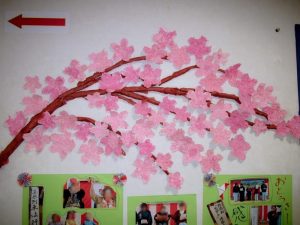 壁に咲いた桜