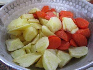 素揚げにした野菜