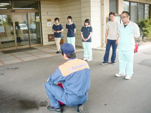 消火器の操作指導